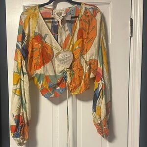 Colorful Floral Women's Blouse